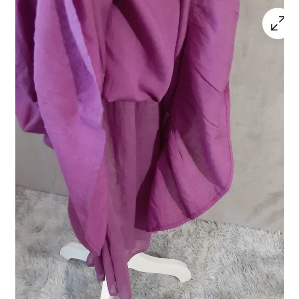 Sim and Sam pink linen smock poplin midi dress 163811DR sz M - Picture 8 of 12